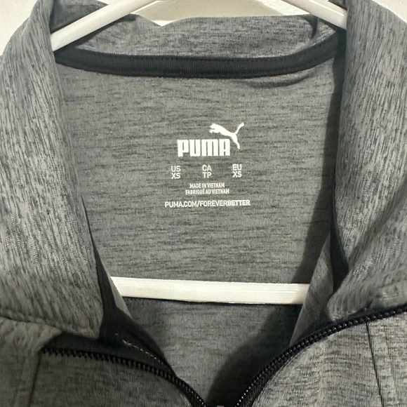 Puma Gray Sleeveless Zip-Up Vest Golf Vest - Picture 3 of 4